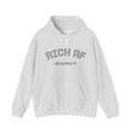 Rich AF University Hoodie – Funny College Style Graphic Sweatshirt