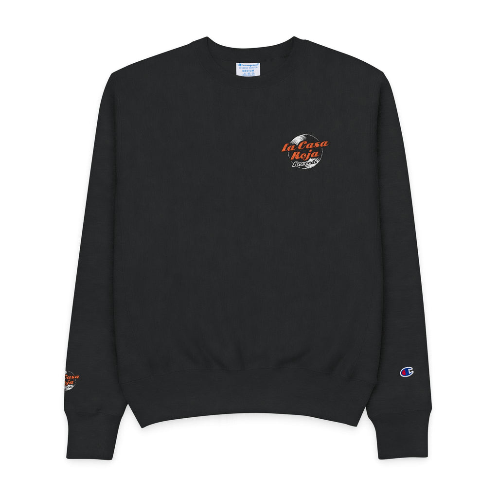 Vintage Flame Graphic Crewneck Sweatshirt — "Los Angeles" Chest & Sleeve Design
