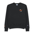 Vintage Flame Graphic Crewneck Sweatshirt — "Los Angeles" Chest & Sleeve Design