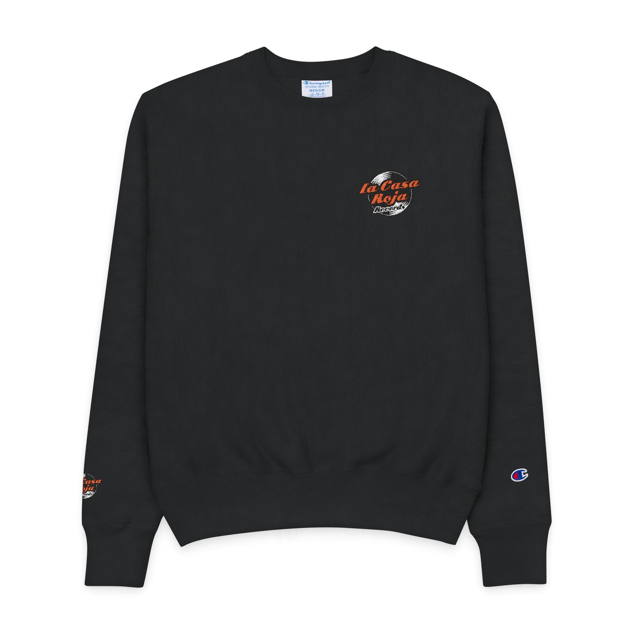Vintage Flame Graphic Crewneck Sweatshirt — "Los Angeles" Chest & Sleeve Design